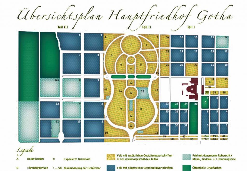 Lagenplan Friedhof Gotha